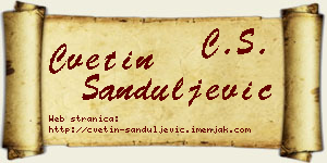 Cvetin Sanduljević vizit kartica